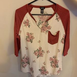Baseball Floral Tee